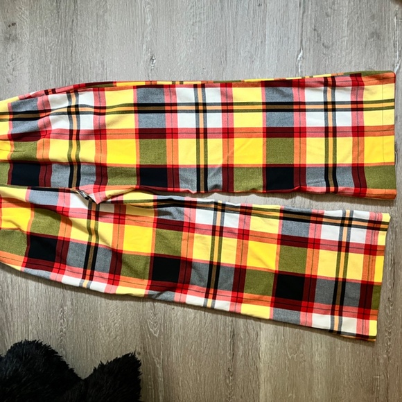 Free People - Plaid Wide Leg Pants - Picture 4 of 6